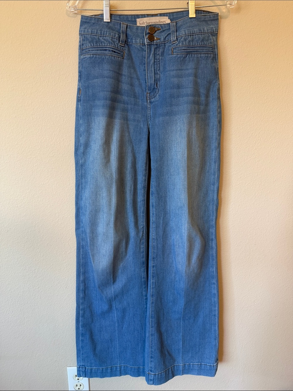 Soft Surroundings Medium Blue Trouser Jeans - Picture 3 of 7